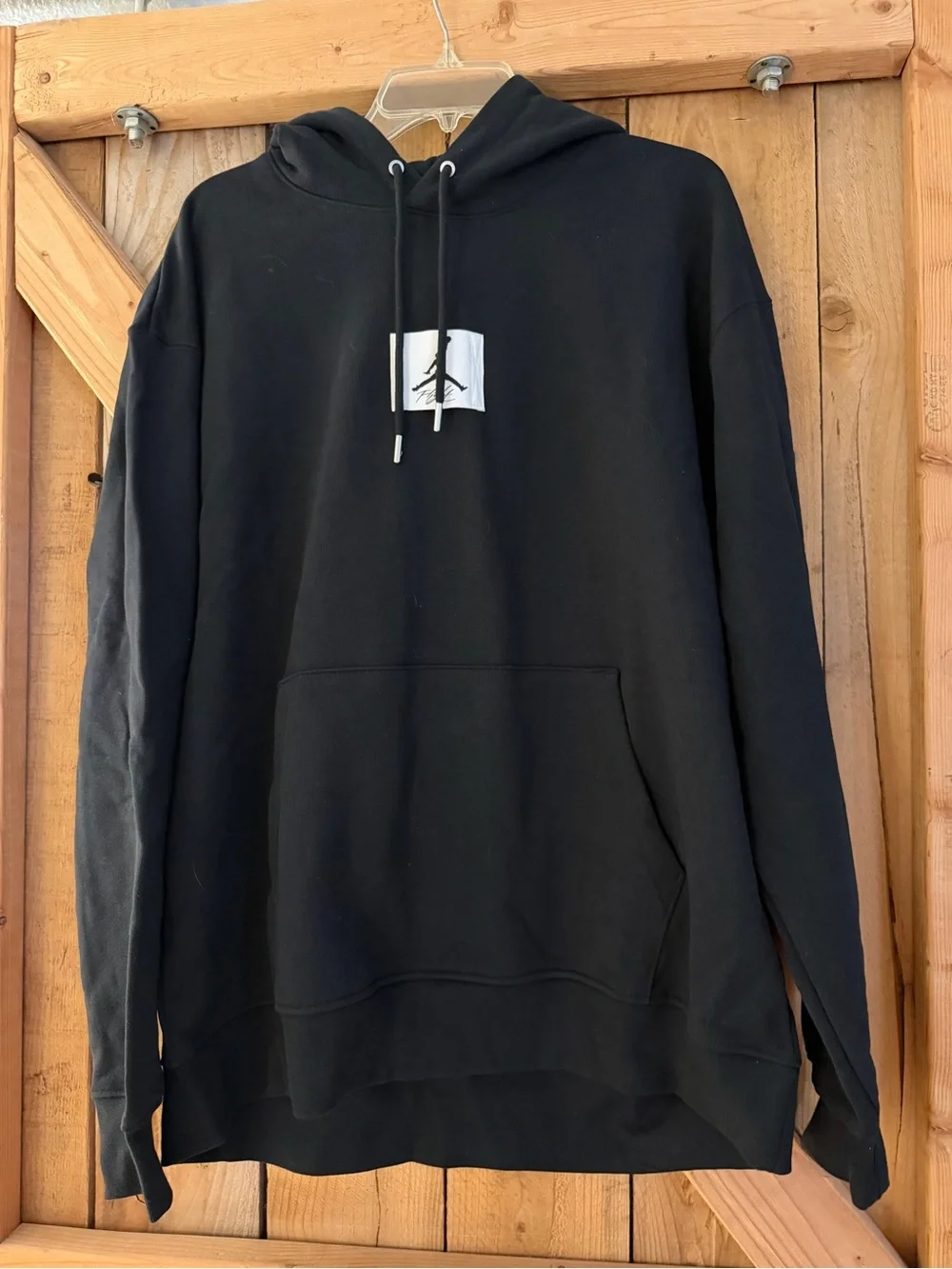 Nike Jordan Flight Fleece Pullover Hoodie with White Jumpman Patch